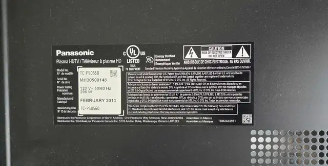 Panasonic Plasma TV - 48" in TVs in Brockville - Image 5