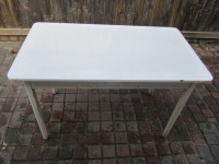 Vintage SolidWood/Metal Top Desk/Work Table 48x27 Circa 1950-60s