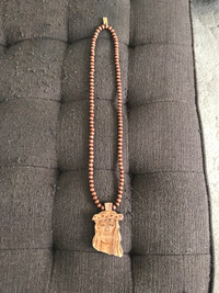 Good Wood Jesus Necklace 