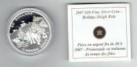 CANADA.SILVER COIN/PIÈCE en ARGENT "HOLIDAY SLEIGH RIDE", 2007.