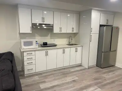 Clean, furnished one-bedroom basement apartment available for short-term rental from April 1 in Oakv...