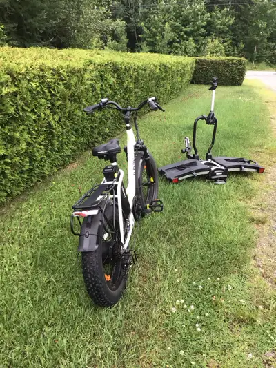Hiboy Ex6  step-thru electric bike with Thule bike rack., View more