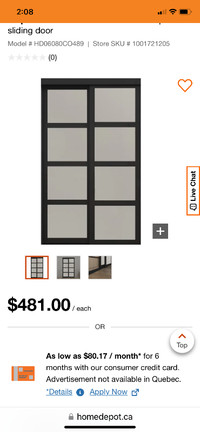 Vision plus brown 2 panel sliding door