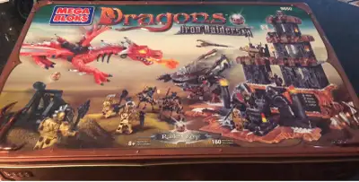 Lego fit Mega Bloks Dragons Iron Raiders 9650 with light-up Krystal and a working catapult! Very Goo...