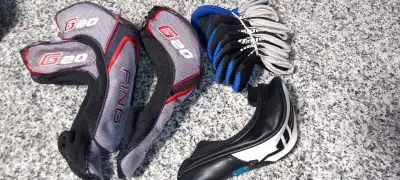Ping G20 3/ 5w, Mizuno iron & TaylorMade Sim2 hybrid headcover, View more