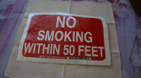 SIGN  -  'NO SMOKING WITHIN 50 FEET'