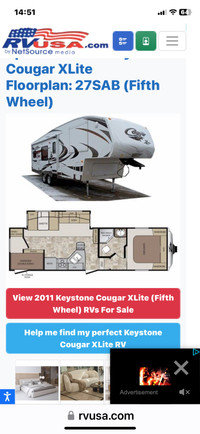 2011 Keystone Cougar X-Lite 27 sab