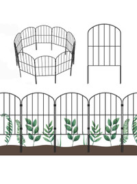 OUSHENG Decorative Garden Fence 25 Panels, Total 27ft (L) x 24in