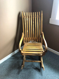 Wooden rocking chair