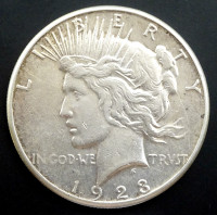 1923 USA: Peace Dollar, 27 grams, 90% Silver