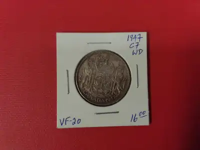 1947     C7    WD VF-20 silver coin, View more