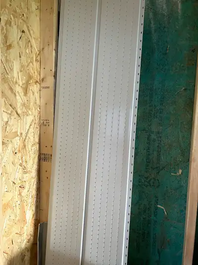 8’ white vented soffit 15-16” wide never installed. Also 17’ white vinyl j-trim and 7’ white aluminu...