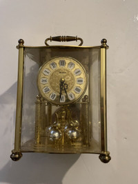Brass Clock Heirloom Quartz