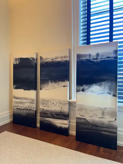 CB2 paintings - set of 3, View more