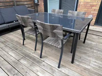 Outdoor Table and Chairs (8), View more