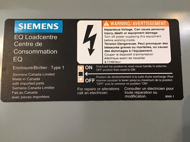 Siemens Combination Arc Fault/Ground Fault Express Pack 100 AMP in Other in Oakville / Halton Region - Image 4
