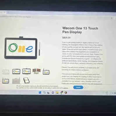 selling for $70 retails for $600+ Wacom One 13 inch touch display pen is $50 retail on amazon it is...