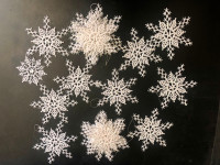 Snowflake decorations. 