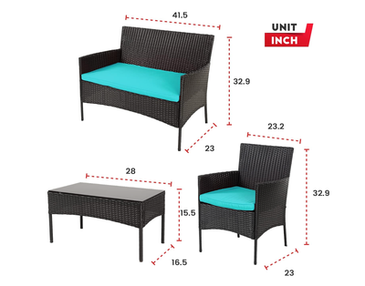 ☀️ 4-Piece Wicker Patio Sets☀️, View more
