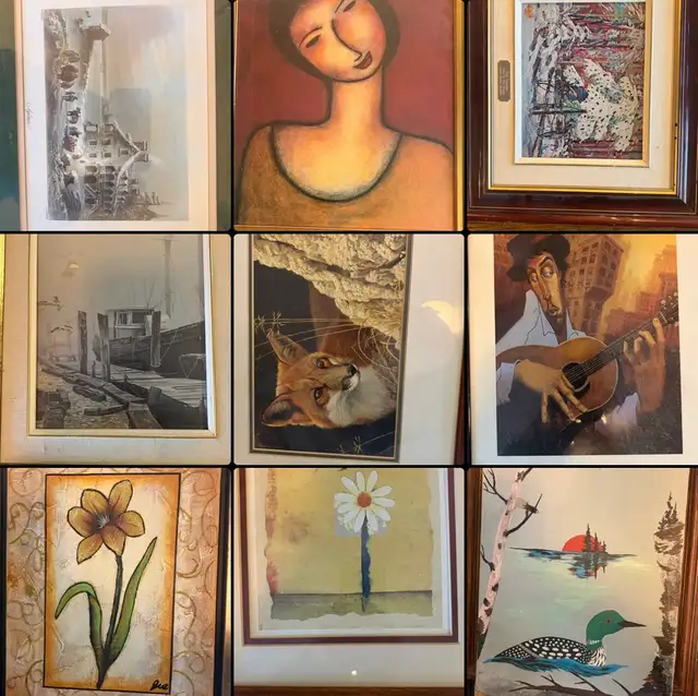 Dozens of paintings for the taking. Must take all