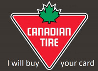 Canadian Tire Gift Cards or Store Credit