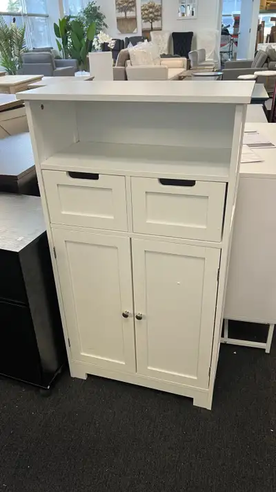 Bathroom Storage Cabinet Floor with Adjustable Shelf and Drawers, View more