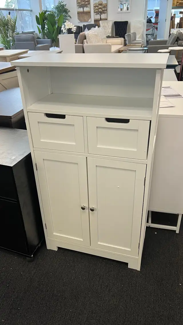 Bathroom Storage Cabinet Floor with Adjustable Shelf and Drawers in Bookcases & Shelving Units in Markham / York Region - Image 2