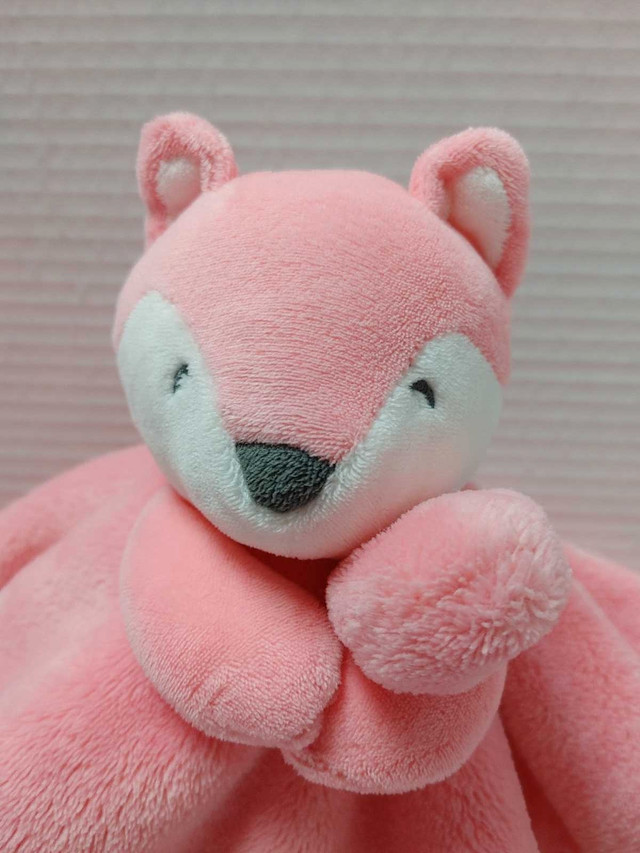 Carters Lovey Salmon Pink Fox Security Blanket  Plush Baby Toy in Toys in Brockville