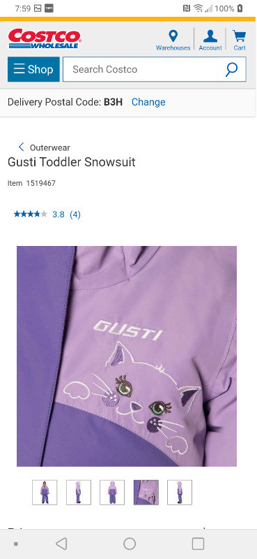 Gusti girls 2pc snow suit purple. Size 2T. Brand new with tags in Clothing - 2T in City of Halifax - Image 2