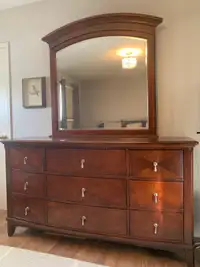 Dresser With Mirror and Matching Headboard