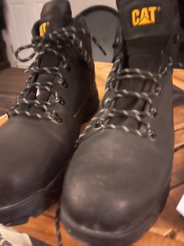 Size 10.5 cat waterproof composite toe boots in Men's Shoes in Summerside