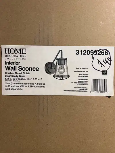 Home Decorators Wall Sconce, View more