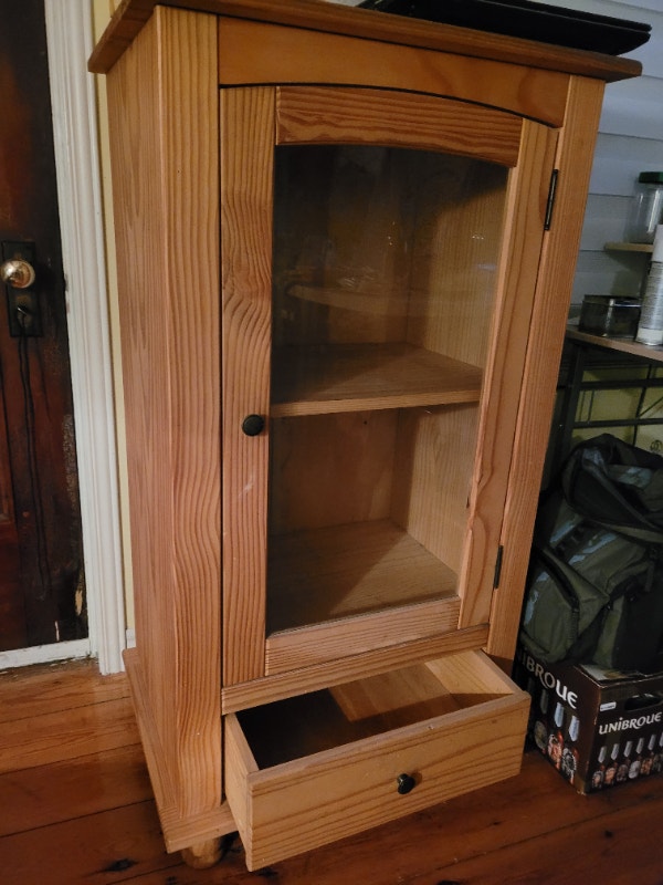 meuble vitré bois massif Bibliothèques et étagères Ouest de l’Île