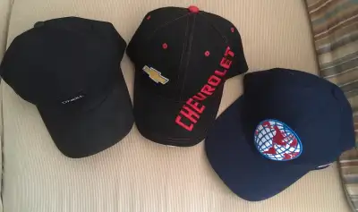 Chevrolet, HABS and O’Neill baseball caps, 15$ each, View more
