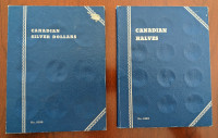 Vintage Silver Dollar and Half Dollar Whitman Coin Albums