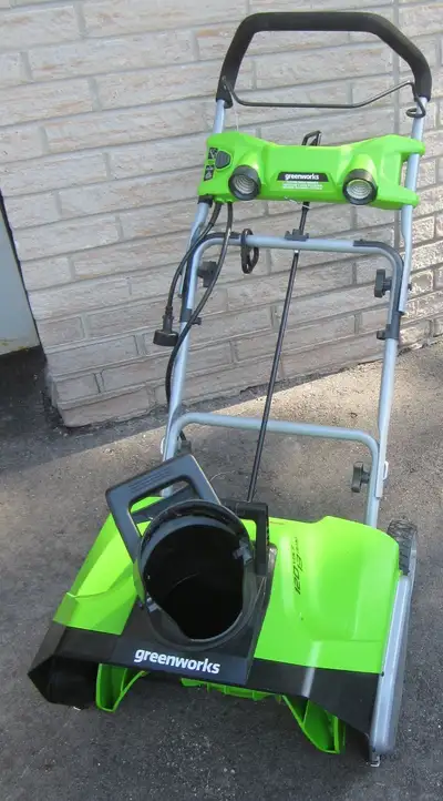 Snow blower by Greenworks, 120V 13Amp 20in wide, View more