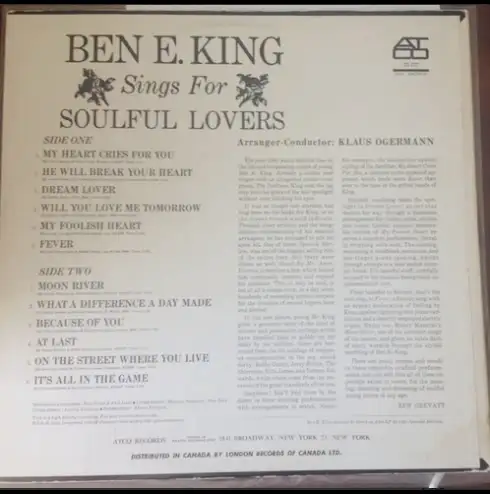 Ben E. King - Ben E. King Sings For Soulful Lovers (1962) LP62863257414659121