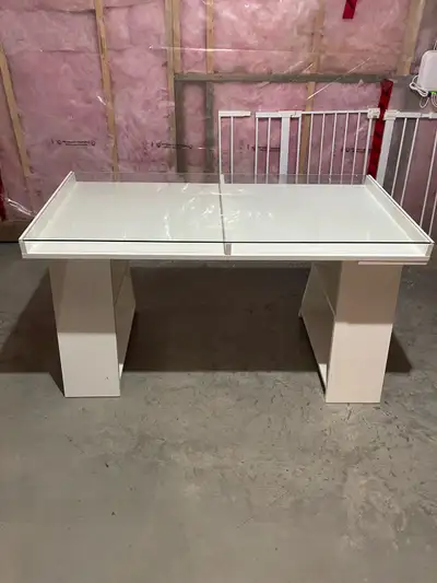Glasstop desk, View more