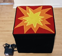 LumiSource Boom Box Cube Speaker Ottoman Foot Stool
