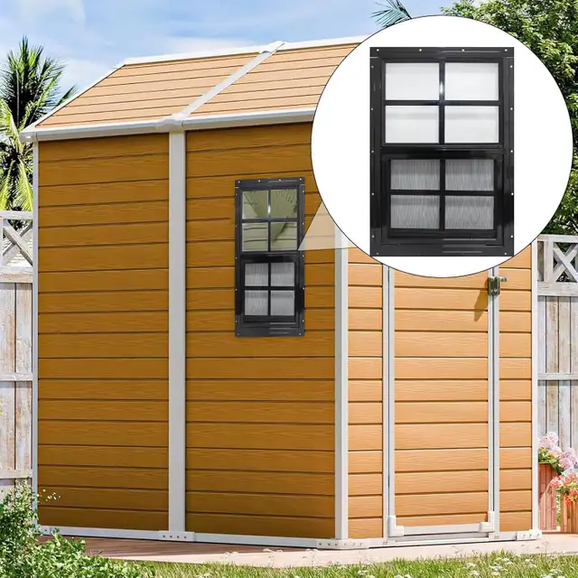 2-Pack Shed Window with Black Frame, 24" x 27" - NEW in Outdoor Tools & Storage in City of Toronto - Image 3
