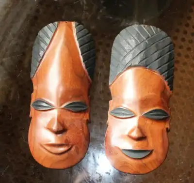 Wall hanging Africa Black couple Wood Adornment, View more