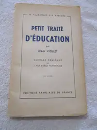 Livre 1951 Petit traité d'éducation (Jean Viollet) (book)