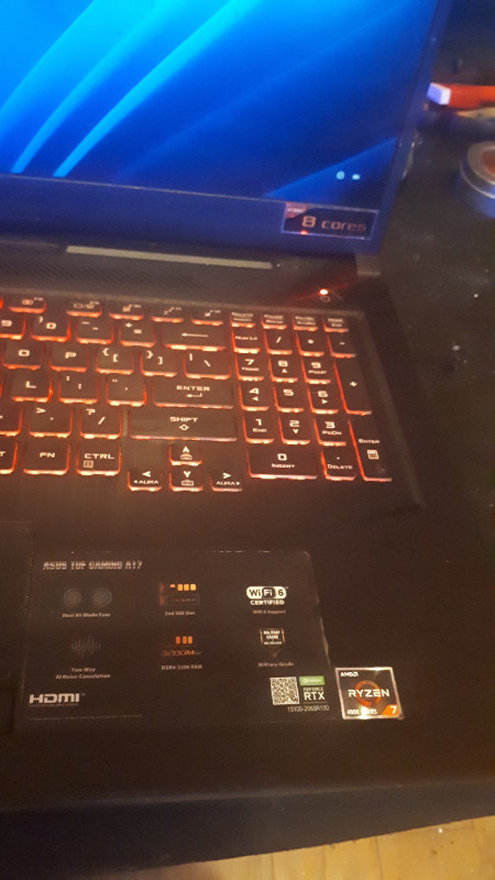 TUF Asus 17 gaming laptop 4800 processor in Laptops in Ottawa - Image 2