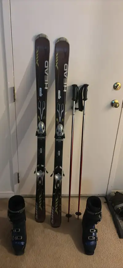 Used for couple years Size 9 boots 156 skis 48 inches poles