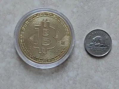 BITCOIN Coin Token Commemorative sealed in a plastic case Barrhaven