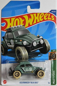 Hot Wheels 1/64 Volkswagen "Baja Bug" Mud Studs Diecast Car
