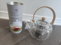 Brand new flowering teas Teabloom with teapot / Thé fleuri