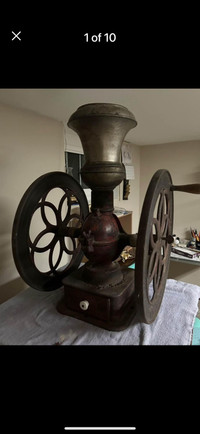 Antique coffee grinder - general store size