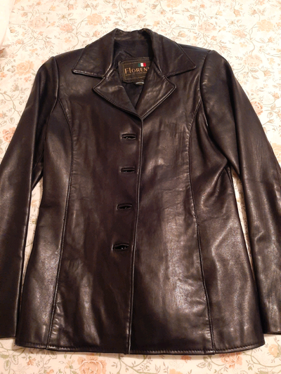 Leather jacket size small for women , View more