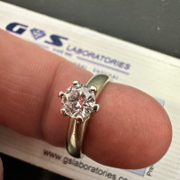 0.54CT Round Brilliant Diamond VS1 E Colour Excellenct Cut Ring